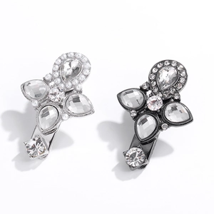 Vintage Alloy Rhinestone Artificial Pearl Hair Clips For Women Fashion Geometric Star Flower Duckbill Clip Elegant Hair Accessories