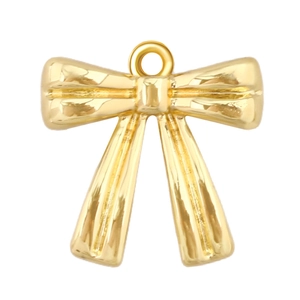 Gepolijste vergulde strik hanger voor doe-het-zelf sieraden met kleine ophanglus