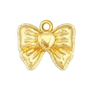 Verguld Koper Strik Hanger Hart Zirkonia Bedels Voor DIY Ketting Armband Maken Vrouwen Minimalistische Sieraden
