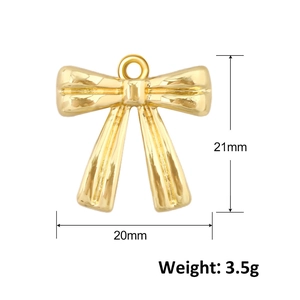 Detail van 21mm vergulde strikhanger met 20mm breedte voor het maken van DIY sieraden