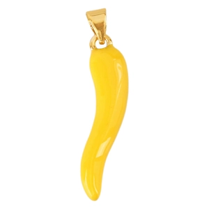 Chili Italian Horn Cornicello Pendant Charm Enamel Glaze Gold Plated Copper DIY Jewelry Accessory For Necklace Making