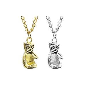 Collana con Ciondolo a Forma di Guantone da Boxe in Lega Retro Punk Gioielli Sportivi per Uomo Donna Catena Placcata Oro Argento Antico