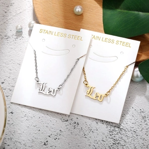 Gothic Leo zodiac necklaces in gold and silver finish made of durable stainless steel