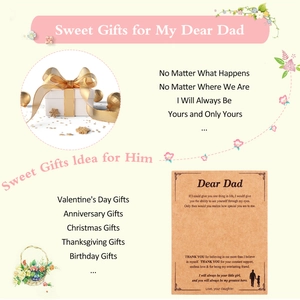 Coffret cadeau fête des pères avec carte de message pour papa et boîte cadeau à ruban blanc