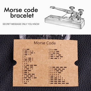 Morse code alphabet and numbers reference card for woven beaded couple bracelets
