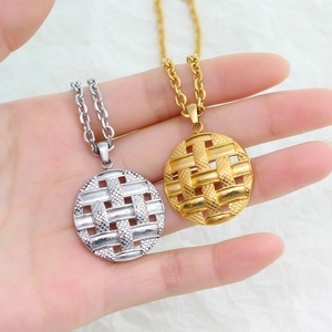 Runde Halsketten mit Netzstruktur in Gold und Silber für Damen Mode-Set
