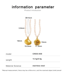 Technische Details der Perlenketten mit goldenen Muschel- und Rosenanhängern