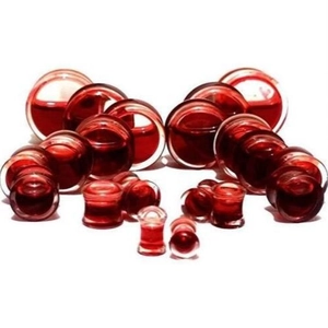 Acrylic Red Liquid Blood Ear Plugs Gauges For Body Piercing Gothic Punk Jewelry Double Flare Expansion Earring For Men Women