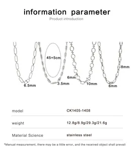 Guide des tailles détaillé et spécifications pour colliers en acier titane de diverses largeurs