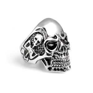 Anillo de Calavera Gótica Vintage Para Hombres Acero Inoxidable 316 Punk Rock Biker Band Ring Joyería Heavy Metal Regalo