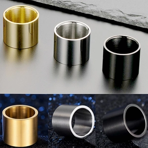 Titanstahl Band Ring Für Männer Mode Einfache Polierte Matte Oberfläche Fingerring Schmuck