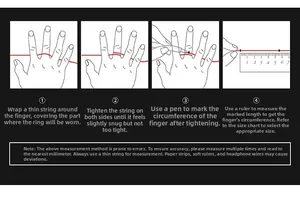 Detailed step-by-step guide for measuring finger circumference for ceramic rings
