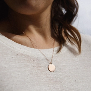 Minimalistische Edelstahl Halskette Mit Rundem Anhänger Glatte Kreisscheibe Medaillon Kette Für Damen Herren Unisex Alltagsschmuck