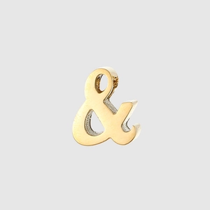 Pendentif esperluette en or poli en acier inoxydable de haute qualité pour bijoux DIY
