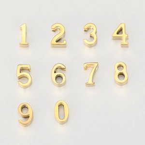 DIY Ciondoli Numeri 0-9 in Acciaio Inossidabile 316L Placcati Oro Rosa Mini Ciondoli per Creazione Gioielli Collana Bracciale