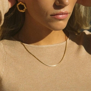 Minimalistische Edelstahl Schlangenkette Halskette Für Damen Herren Gold Silber Roségold Beschichtet Rund Choker Schmuck Geschenk