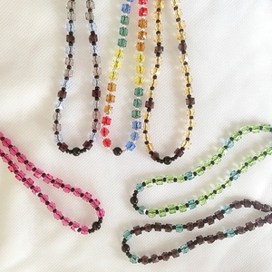 Handcrafted Acrylic Faceted Square Beads Glass Seed Beads Phone Lanyard Geometric Anti-Lost Phone Charm For Women Jewelry