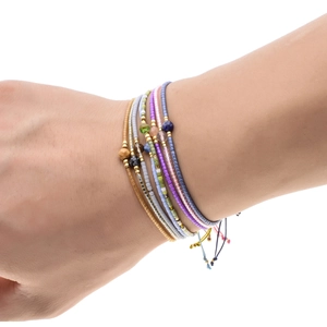 Braccialetti fatti a mano con perline Miyuki e pietre naturali dal design colorato