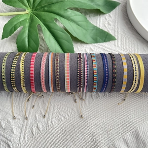Bracelets d'Amitié Tissés Ethniques pour Femmes Hommes Fait à la Main Bohème Tribal Rayé Géométrique Cordon Réglable Bijoux Cadeau