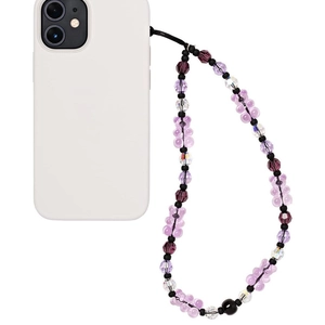Cordino per Telefono in Perline Fatto a Mano Con Orsetto di Acrilico e Perline di Cristallo Cordino in Nylon Resistente Cinturino da Polso Anti-Perso per Donna Accessorio Decorativo per Telefono