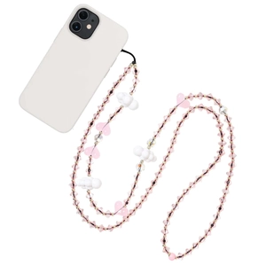 Bijou de Téléphone Perlé à la Main Avec Étoile Nuage Cœur Chaîne de Téléphone Anti-Perte pour Femmes Filles Accessoire Mignon