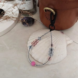 Porte-clés mignon ours en perles acryliques pour sacs avec perles colorées et clip