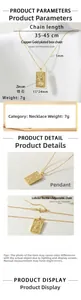 Detailed macro view of a gold-plated copper tarot pendant with zircon and box chain