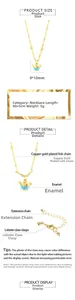 Infografik zeigt 18K Gold Kronenanhänger Maße 9x10mm und 40+5cm Kettenlänge Details