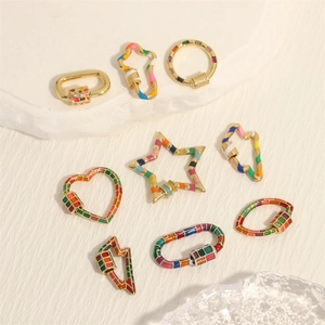 Conectores de joyería esmaltados para collares DIY y colgantes de brazaletes