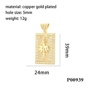 Macro shot of 18K gold plated ballerina pendant with sparkling cubic zirconia inlay