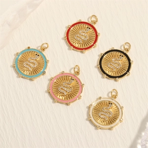 Koperen Zirkoon Emaille Slang Hanger Alleen Zonder Ketting Voor DIY Ketting Bedel Retro Mystieke Slang Sieraden Accessoires Voor Dames