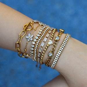 Edelstahl Zirkon Armband Blume Herz Luxus Mode Schmuck Für Damen High End Elegante Hand Accessoires