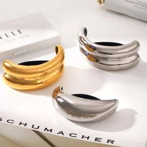 Minimalistische Haargummis mit 18k Goldbeschichtung aus Edelstahl in Gold und Silber