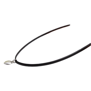 Minimalist s925 sterling silver heart pendant on black cord necklace for women