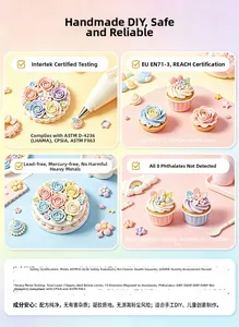 Safety certified 50g non-toxic simulation cream clay with nozzle for DIY crafts