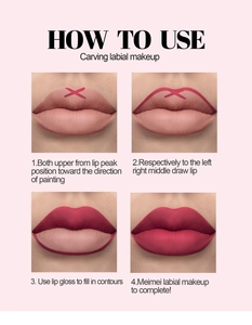Guida all'uso del set rossetto opaco e matita labbra per un contorno labbra perfetto