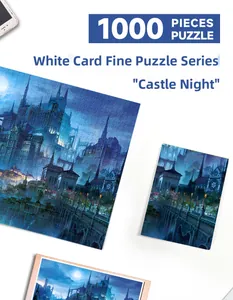 Close-up of interlocking pieces showing high-density white cardboard puzzle quality