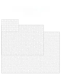Detailed size and piece count customization guide for 1000-piece white card puzzles