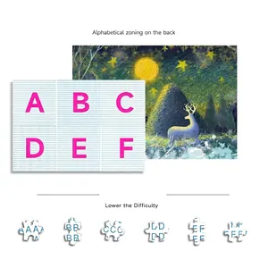 Artistic 1000 piece stag puzzle with letter partitioning on the back for easy assembly