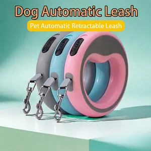 Guinzaglio Retrattile Automatico Per Cani ABS Nylon Pulsante Blocco Freno Impugnatura Ergonomica Rotonda Per Animali Medi
