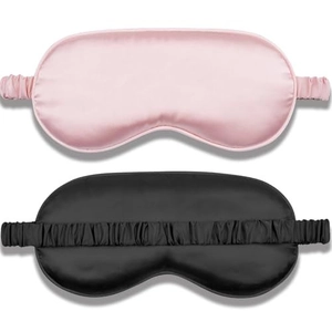 Sleep Eye Mask Imitation Satin Satin Soft Shading Blindfold For Travel Home Nap Breathable With Elastic Strap