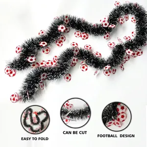 Guirlande de la Coupe du monde de football avec motifs de ballons pour décoration