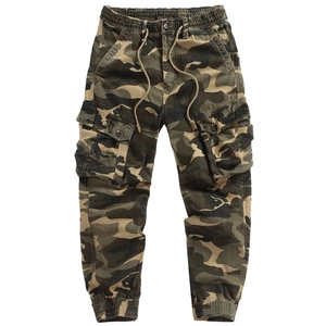 Men's Casual Camouflage Cargo Pants Cotton Blend Multi Pocket Jogger Tapered Trousers Outdoor Military Style Comfortable Bottoms