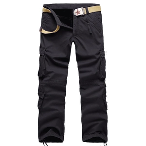 Herren Schwere Fleece Gefütterte Cargohose Taktische Mehrfachtaschen Outdoor Winter Warme Baumwollmischung Gerade Hose Mit Gürtel