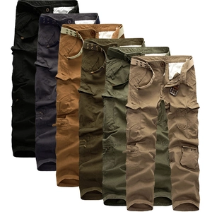 Men's Casual Multi-Pocket Cargo Pants Cotton Blend Straight Leg Long Trousers Tactical Outdoor Workwear Pants For Men