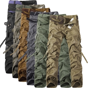 Classic men's multi-pocket cargo pants in six colors with matching utility belts