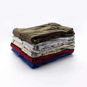 Cargo shorts for men in five colors including olive green khaki and navy blue twill fabric