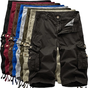 Mens Cargo Shorts Casual Multi Pocket Solid Color Cotton Twill Half Pants Outdoor Work Fashion Summer Bottoms For Men