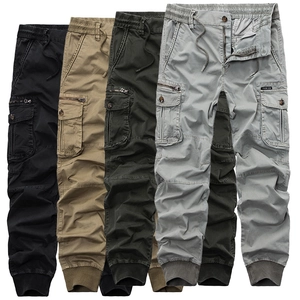 Men s Cargo Jogger Pants Multi Pocket Cotton Drawstring Waist Tapered Tactical Casual Outdoor Military Style Trousers
