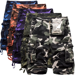 Men Casual Cargo Shorts Camouflage Multi Pocket Cotton Fabric Outdoor Summer Beach Work Wear Tactical Shorts